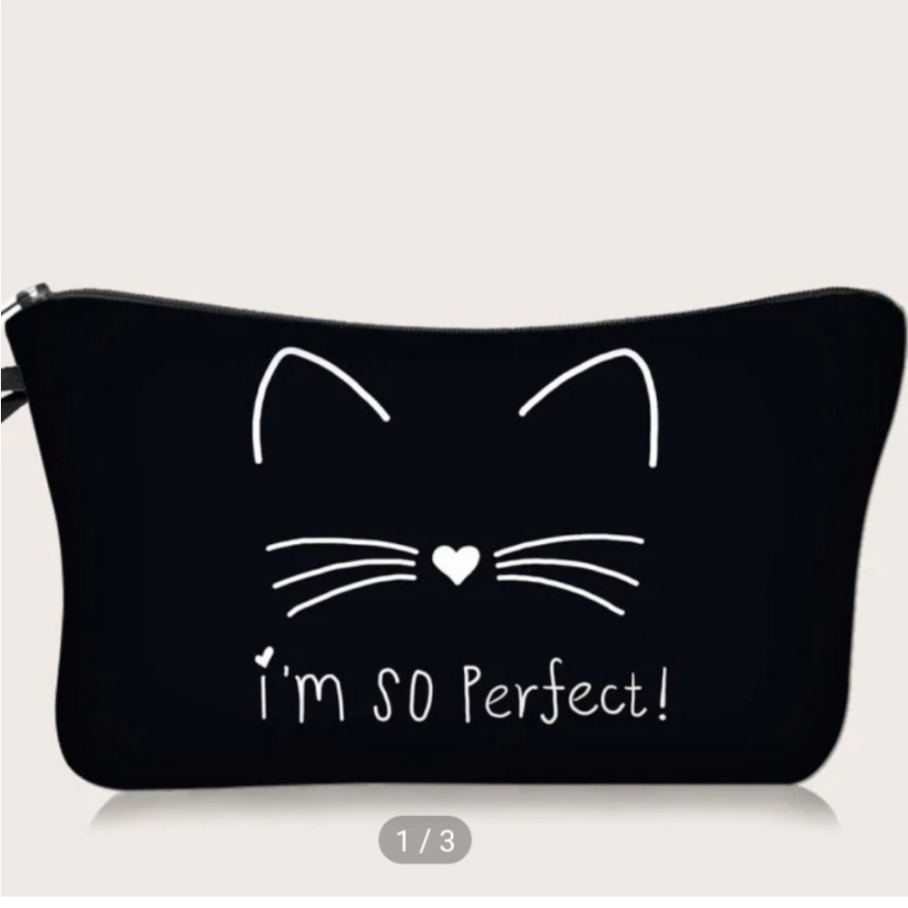 I’m So Perfect Kitty Cat Cosmetic Bag